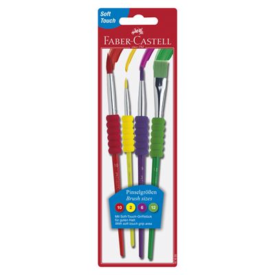 Pensule FABER-CASTELL Soft Touch 4 buc.
