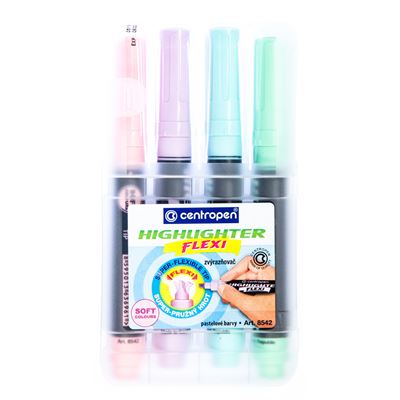 Evidențiator Centropen Flexi Soft 8542 4 buc.