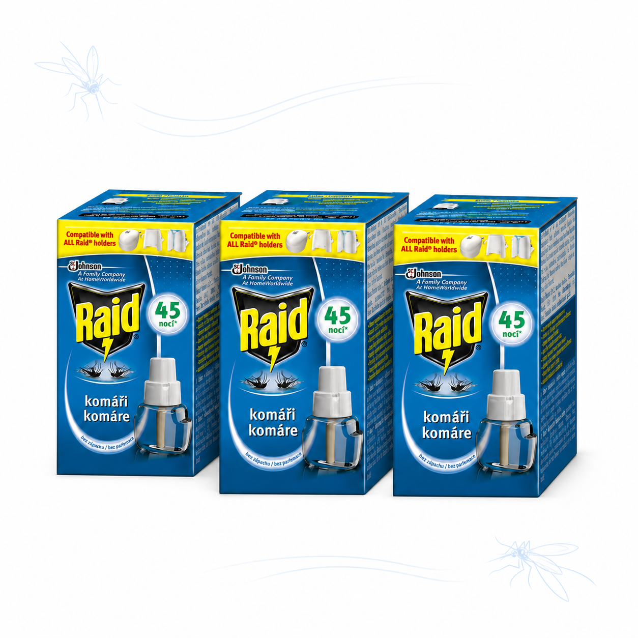Rezervă lichidă Raid împotriva țânțarilor pentru aparat de ras electric 3x27ml