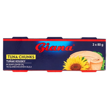Bucăți de ton Giana în ulei 3 x 80 g