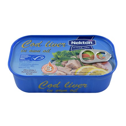 NEKTON Ficat de cod în ulei propriu 115 g