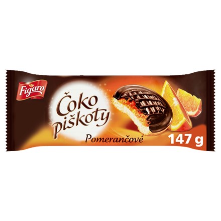 OPAVIA Figaro Chipsuri de Ciocolată cu Portocale 6 x 147 g