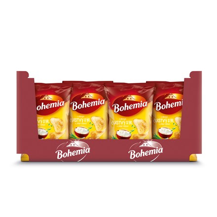Chipsuri Bohemia cu brânză și ceapă 18 x 130 g