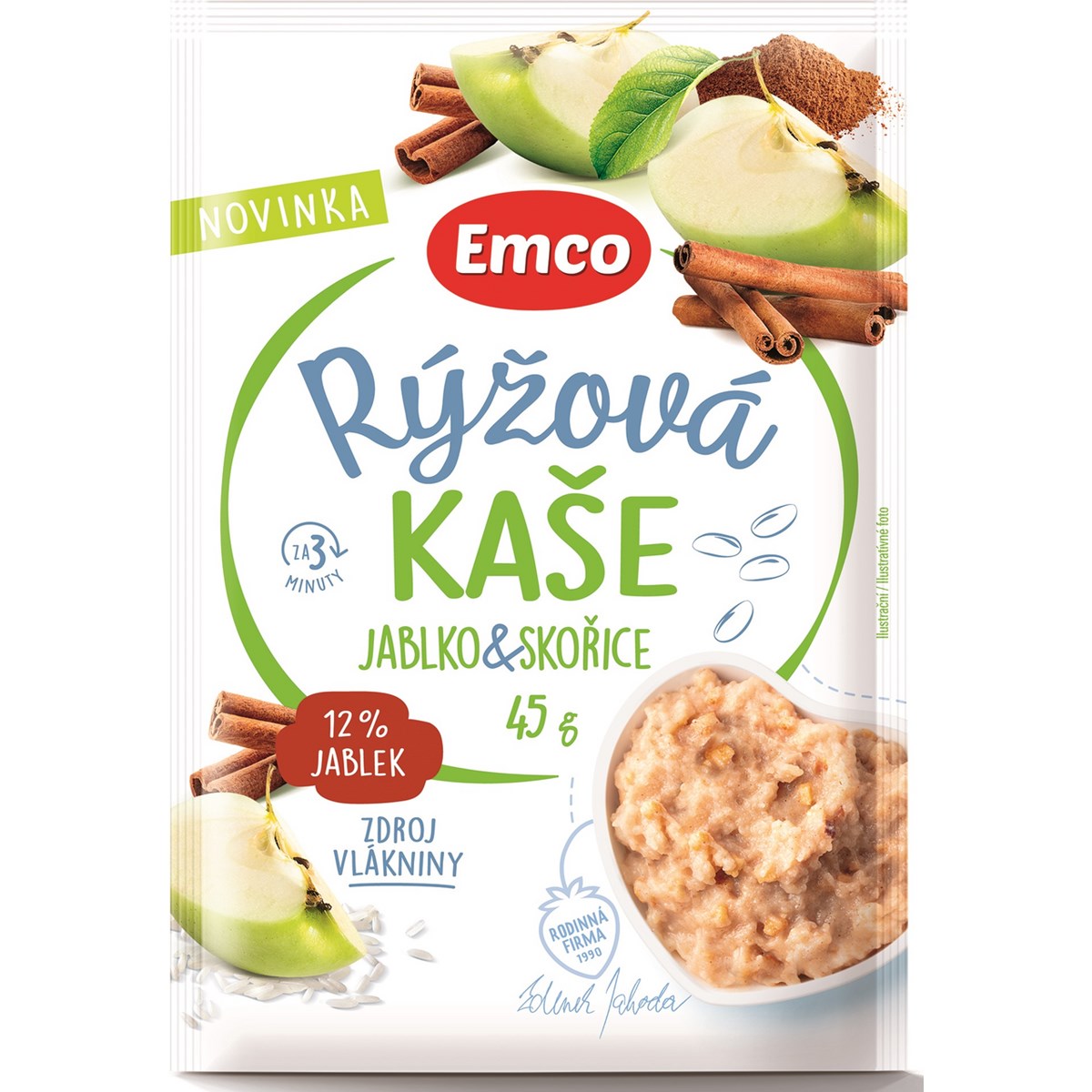 Emco Terci de orez cu mere și scorțișoară 45 g