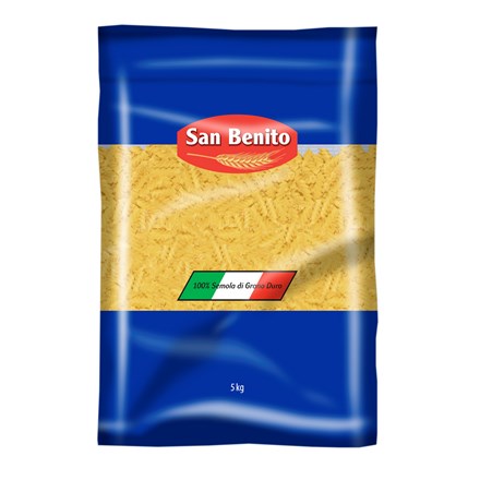 Paste cu gris San Benito Fusilli 5 kg