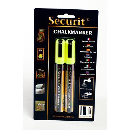 Marker Securit 2 - 6 mm galben 2 buc