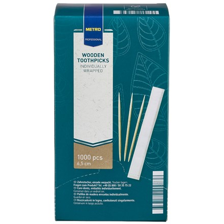 Scobitori din lemn METRO PROFESSIONAL 6,5 cm 1000 buc