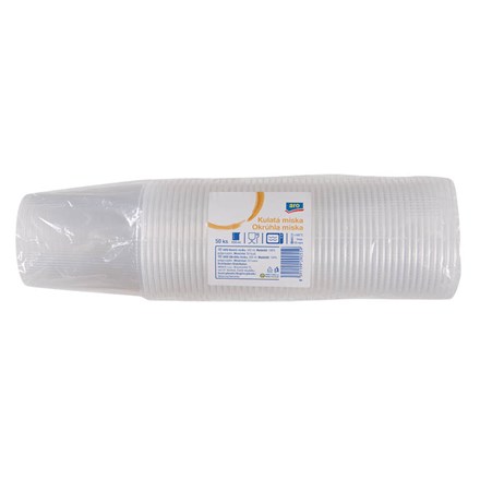 Bol rotund aro 500 ml transparent 50 buc