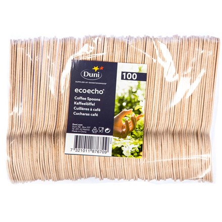 Lingură Duni din lemn 11 cm, 100 buc.