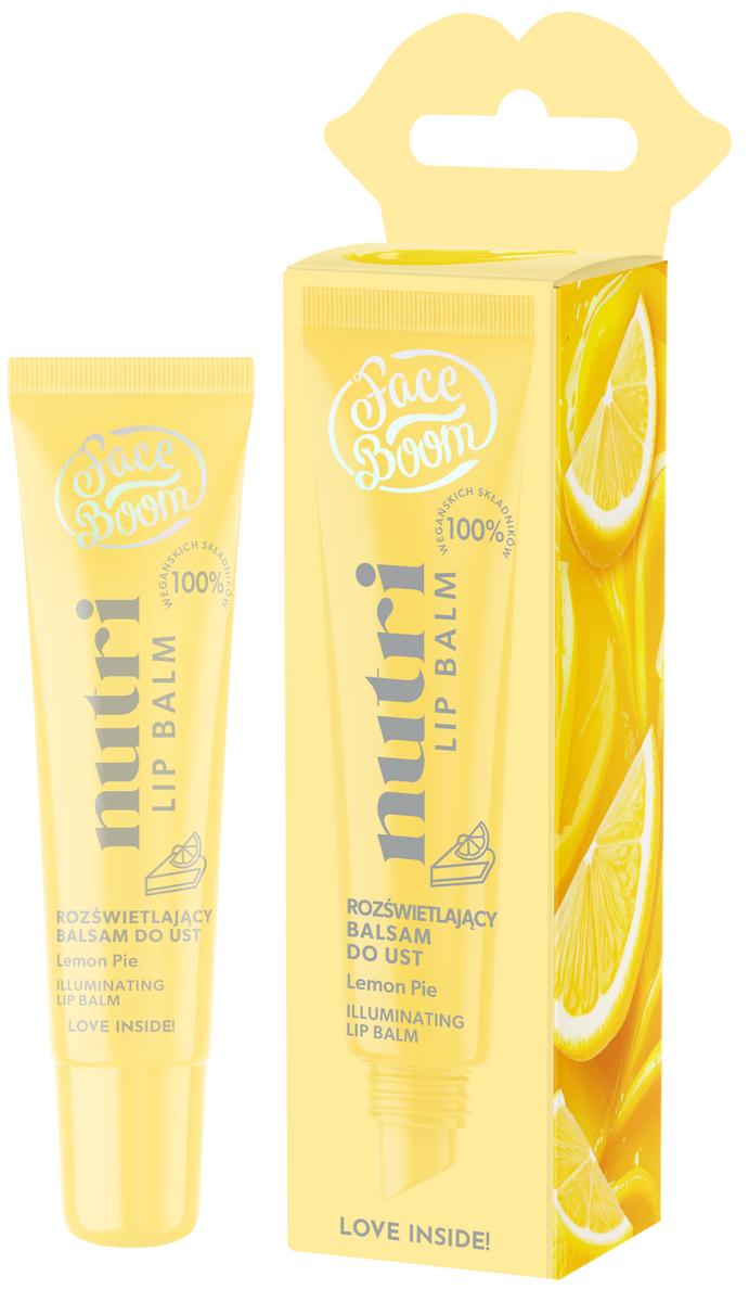Balsam de buze iluminator BODYBOOM Lemon Pie, 10 g