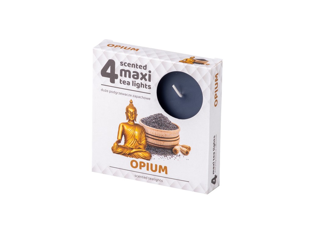 Lumânări parfumate tip pastilă Maxi 4 buc, Opium