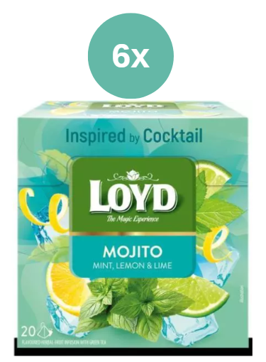 Loyd Mojito cocktail piramidal Tea 6x34g