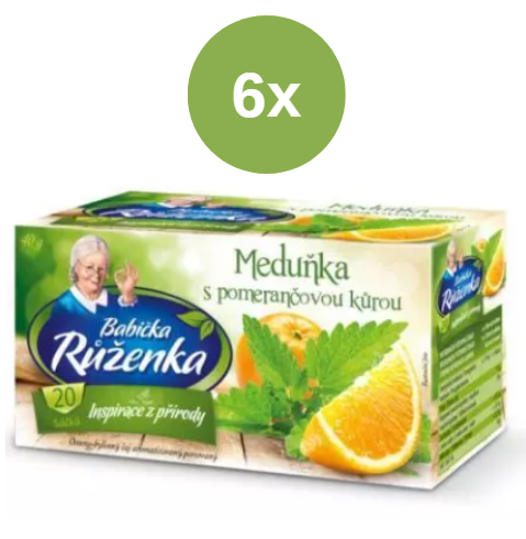 Růženka Ceai Grandma Rose cu balsam de lămâie și portocală 6x40g