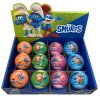 Mix Kids: Set de afișaj Ștrumfi 12 buc 100g (MIX 4 tipuri) Albastru+Verde+Roz+Portocaliu