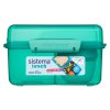 Cutie de prânz Sistema Lunch Cube Max, cu gustări divizate, recipient pentru iaurt și capac dublu, 2 l, culori mixte