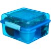 Cutie de prânz Sistema Lunch Cube Max cu gustări divizate și recipient pentru iaurt cu capac dublu, 2 l, albastră
