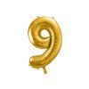 Balon folie 86 cm "9" auriu 1 buc