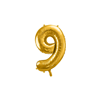 Balon folie 86 cm "9" auriu 1 buc