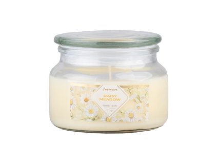 Dišeča sveča Emocio v steklu Daisy Meadow s steklenim pokrovom 100x79 mm