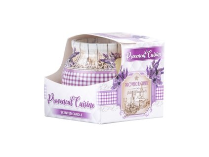 Dišeča sveča v dekorativnem steklu, provansalska kuhinja 80 x 72 mm