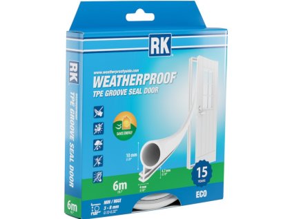 Tesnilo za utore za vrata – O-profil, belo 10 mm 6 m