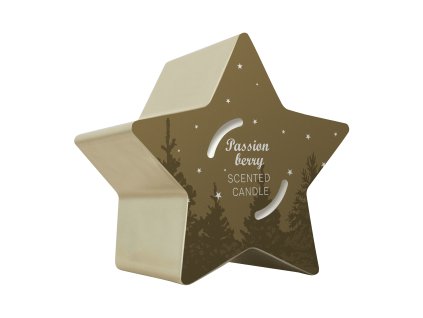 Sveča Q Home Star gold 125g