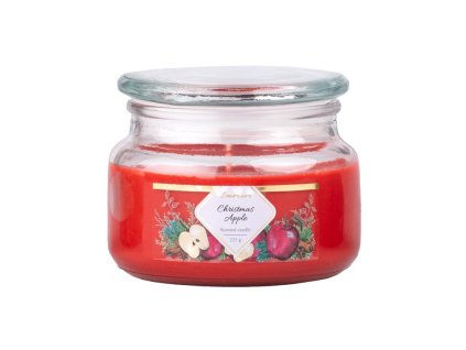 Emocio Božično jabolko – dišeča sveča v steklu 100×79 mm s steklenim pokrovčkom