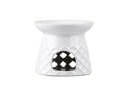 Keramična aroma svetilka bela z motivom 125x100mm