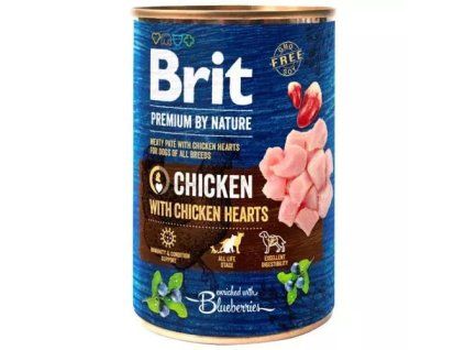 Brit Premium piščančja konzerva s srčki 400 g