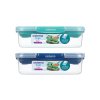 Sistema Deljena vodoodporna škatla za hrano To Go STAX, 2,2 l, zelena, modra