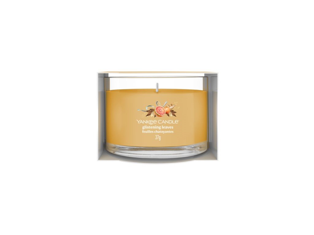 YANKEE CANDLE VOTÍVNA SVIEČKA PLNENÁ V SKLE GLISTENING LEAVES