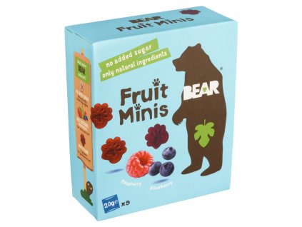 BEAR Minis 5x20g malina a čučoriedka