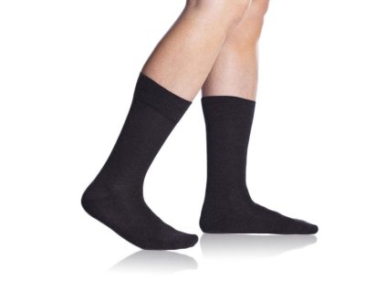 BAMBUS COMFORT SOCKS - Bambusové klasické pánske ponožky - šedá 43 - 46