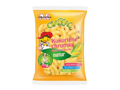 Kukuričné veľké chrumky 100g nesolené