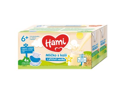 HAMI mliečko s kašou (4x250ml/bal) vanil