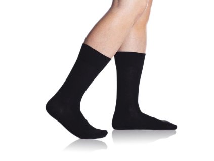 BAMBUS COMFORT SOCKS - Bambusové klasické pánske ponožky - čierna 39 - 42