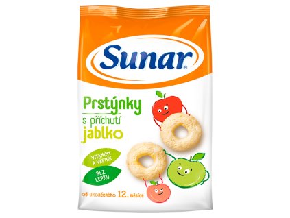 Sunar krúžky 50g jablčná príchuť 12m+