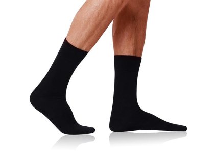 COTTON MAXX MEN SOCKS - Pánske bavlnené ponožky - čierna 39 - 42