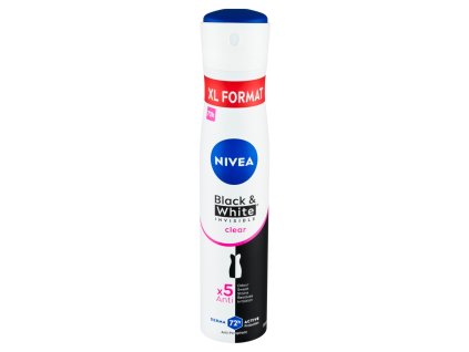 NIVEA Spray AP 200ml Black&White Clear