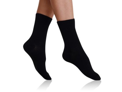 COTTON MAXX LADIES SOCKS - Dámske bavlnené ponožky - čierna 35 - 38
