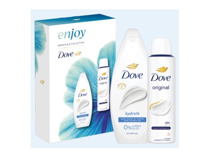 Dove darčeková sada pre ženy HYDRATE (sprchový gél 250ml + deo sprej 150ml)