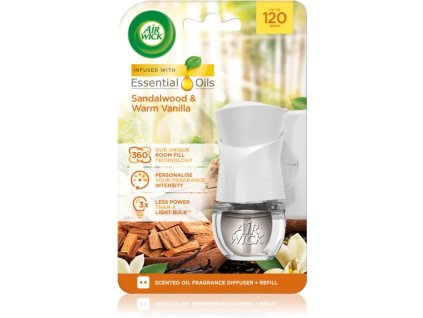 Air Wick Electric Strojček + 19ml Santalové drevo a vanilka