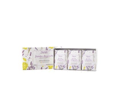 ITERITALIA Darčekový set rastlinných mydiel - Levanduľa a bergamot, 3x125 g