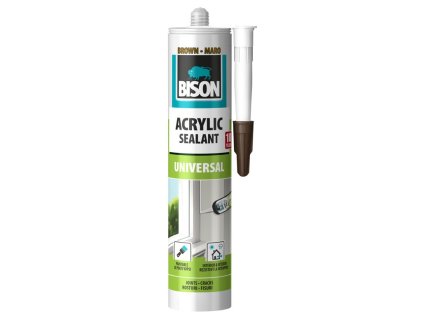 BISON jednozložkový tmel ACRYLIC UNIVERSAL HNEDÝ 300 ml