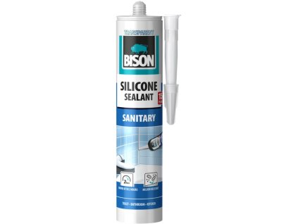 BISON silikónový tmel SILICONE SANITARY ČÍRY 280 ml