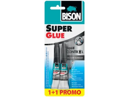 BISON sekundové lepidlo Super Glue Control 1+1 PROMO (verzia Adriatic)