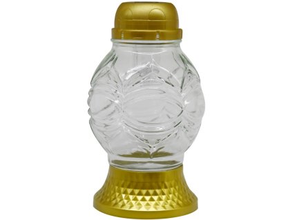 Madona Chrb.Sklo LED 21 cm banka zlatá