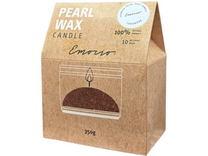 Emocio sypaný vosk 350 g Cashmere + 10 ks knôtov – vonný, červený