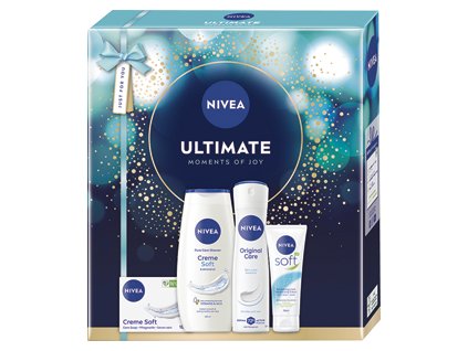 Nivea Darčeková sada pre ženy Ultimate Moments of Joy (Antiperspirant 150ml+Sprchový gél 250ml+Hydratačný krém 75ml+Tuhé mydlo 100g)
