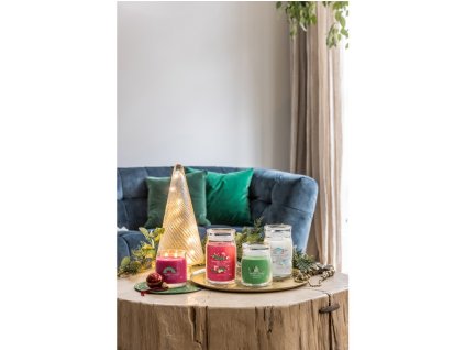 YANKEE CANDLE SPARKLING WINTERBERRY SIGNATURE STREDNÁ